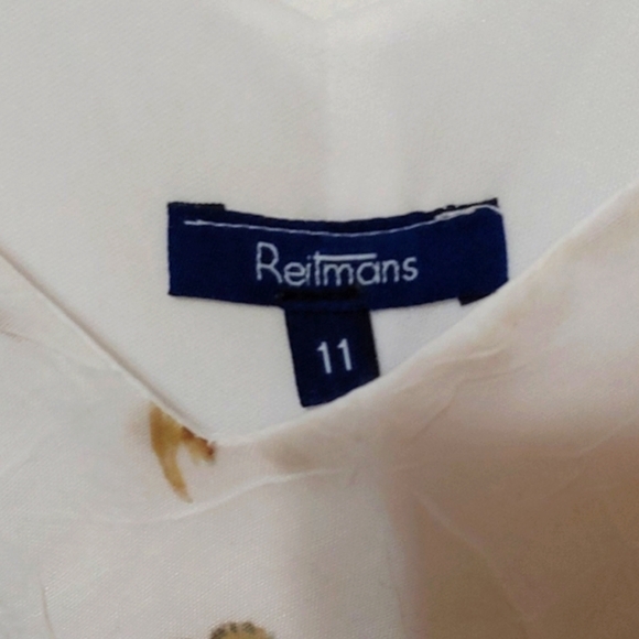 REITMANS White Floral Dress sz 11 - Picture 4 of 7